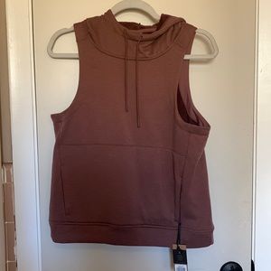 NoBull sleeveless microplush hoodie.